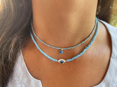 Set of 2 Turquoise Bead Necklaces